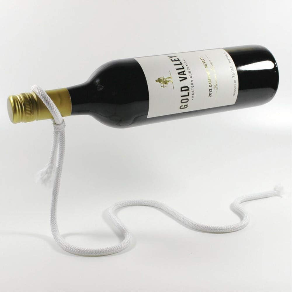 Magic Suspending Rope Wine Holder, Floating Illusion Wine Rack Bottle Holder Novelty Gift for Kitchen Home Decoration (Suspending Rope)