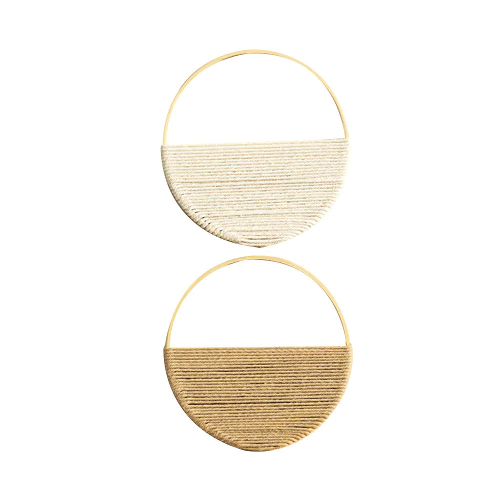 Bohemian Double Circle Wall Shelf - Handmade Decor